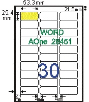 (#53) L2553(30格) A4三用電腦標籤20入